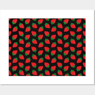 Red Strawberry Pattern 2 Posters and Art